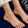 925 Sterling Silver Giometric Link Women Anklet