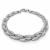 Women’s Silver Braided Chain Bracelet