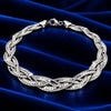 Women’s Silver Braided Chain Bracelet