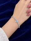 925 Sterling Silver Sparkling Cz Evil Eye Women Bracelet