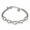 Women’s Silver-Tone Heart Link Bracelet