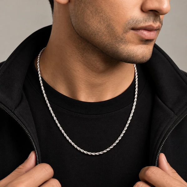 Men’s Silver Rope Chain