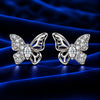 925 Sterling Silver Butterfly Half Zircon Women Earing