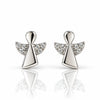 925 Sterling Silver Zircon Angel Stud Women Earing