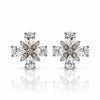 Floral Crystal Stud Earrings for Women