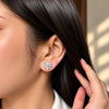 Women's Floral Crystal Stud Earrings