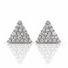 Women's Triangle Crystal Stud Earrings
