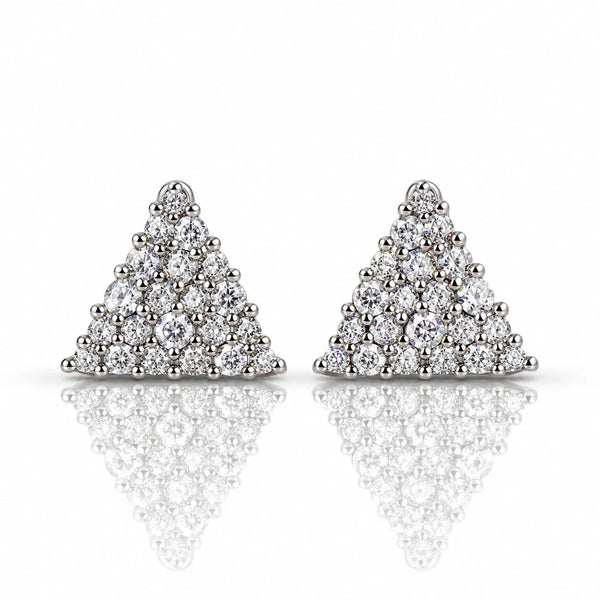 Women's Triangle Crystal Stud Earrings