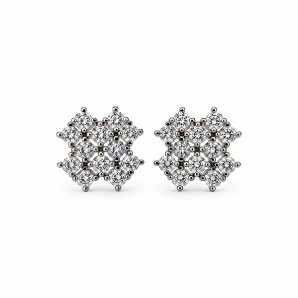 Women's Silver-Tone Crystal Stud Earrings