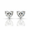Women's Heart-Shaped Crystal Stud Earrings