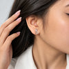Womens Silver-Tone Infinity Heart Crystal Stud Earrings
