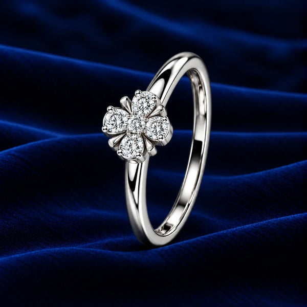 Sterling Silver Flower Ring for Women