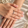 Sterling Silver Heart Pave Ring for Women