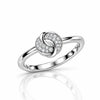 Elegant Silver-Tone Infinity Knot Ring with Sparkling Crystal Accents for Women