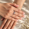Elegant Silver Starburst CZ Ring for Women