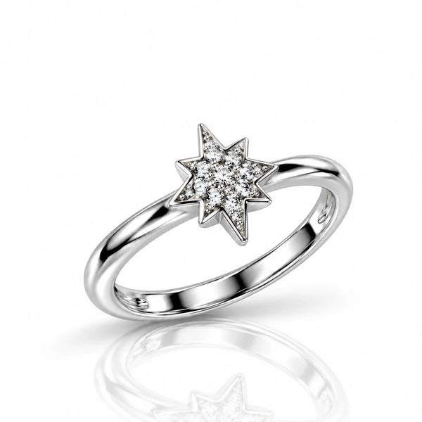Celestial Star Crystal Ring for Women