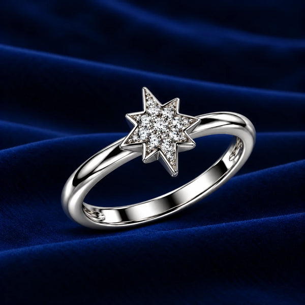 Celestial Star Crystal Ring for Women