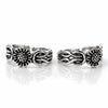 Antique Silver Floral Adjustable Toe Rings for Women