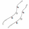 925 Sterling Silver Baby Anklets with Cute Animal & Floral Charms
