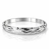 Boys Silver Kada Bracelet with Geometric Faceted Design