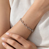Women’s Silver-Tone Heart Link Bracelet