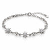 Women’s Silver Star Charm Bracelet with Sparkling Crystal
