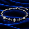 Women’s Silver Star Charm Bracelet with Sparkling Crystal