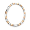 Men’s Two-Tone Silver & Rose Gold Link Bracelet for Everyday Wear