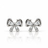 Crystal Bow Stud Earrings for Women