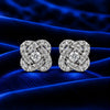 Floral Diamond-Style Stud Earrings for Women
