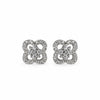 Quatrefoil Crystal Stud Earrings for Women
