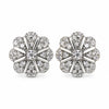 Women's Floral Crystal Stud Earrings