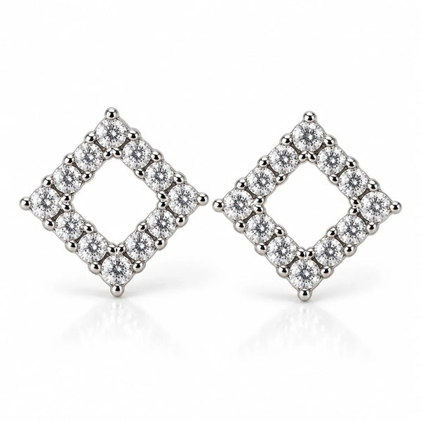 Women's Diamond shape Crystal Stud Earrings
