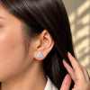Women's Triangle Crystal Stud Earrings