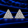 Women's Triangle Crystal Stud Earrings