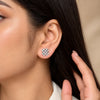 Women's Silver-Tone Crystal Stud Earrings