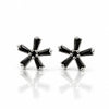 Women’s Black Starburst Stud Earrings