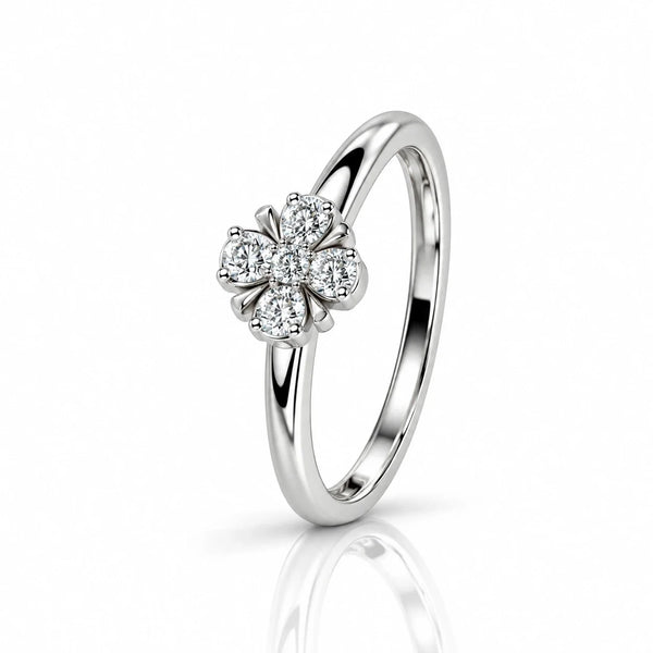 Sterling Silver Flower Ring for Women