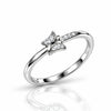 925 Sterling Silver Butterfly Accent Ring for Women