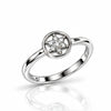 Elegant Silver Starburst CZ Ring for Women