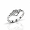 Elegant Double Leaf Crystal Ring for Women