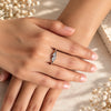 Elegant Double Leaf Crystal Ring for Women