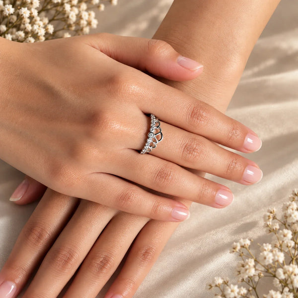 Royal Crown Crystal Ring for Women
