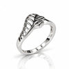 Sterling Silver Leaf Design Ring for Women