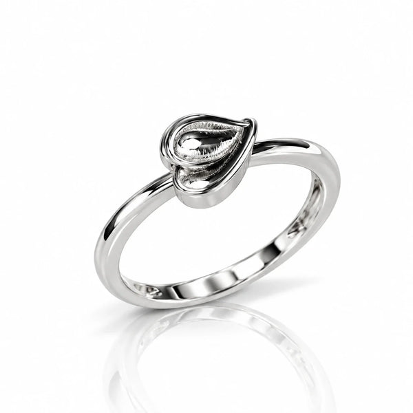 925 Sterling Silver Leaf Ring for Women