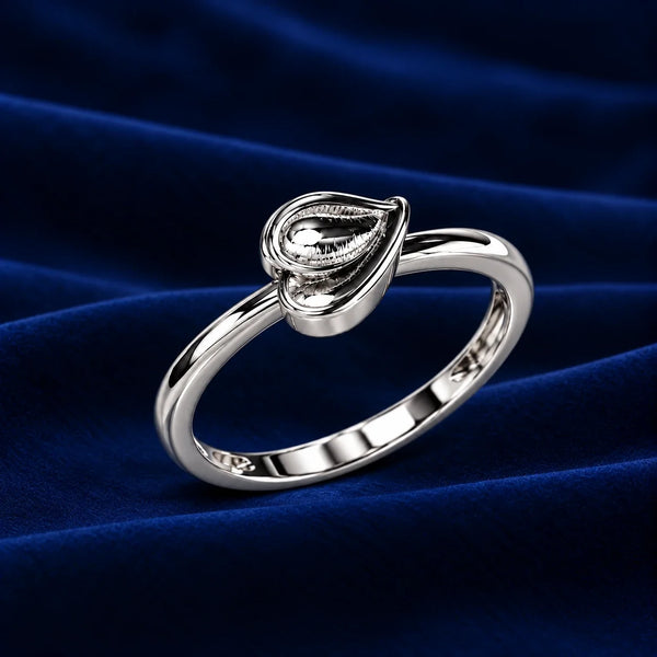 925 Sterling Silver Leaf Ring for Women