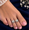 925 Sterling Silver Adjustable Daisy Floral Bloom Women Toe Ring
