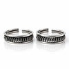 Stylish Silver Open Cuff Adjustable Toe Rings for Women